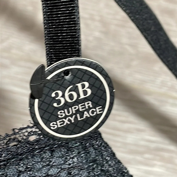 NWT Body Frosting Black Lace Push Up Bra 36B - Picture 8 of 16